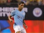 Douglas Luiz in action for Manchester City in pre-season on July 20, 2018