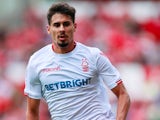 Gil Dias in action for Nottingham Forest in pre-season on July 28, 2018