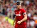 Liverpool midfielder James Milner in action during his side's Premier League clash with West Ham United on August 12, 2018