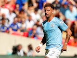Manchester City full-back Kyle Walker in action during the Community Shield clash with Chelsea at Wembley