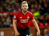 Luke Shaw in action for Manchester United on August 10, 2018