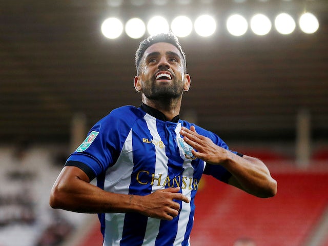 Sheffield Wednesday's Marco Matias celebrates scoring during his side's EFL Cup clash with Sunderland on August 26, 2018