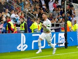 Real Madrid captain Sergio Ramos celebrates after scoring in his side's UEFA Super Cup clash with Atletico Madrid on August 15, 2018