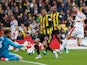 Ben Foster saves James McArthur's shot during the Premier League game between Watford and Crystal Palace on August 26, 2018