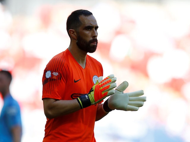 Claudio Bravo in action for Manchester City in the Community Shield on August 5, 2018