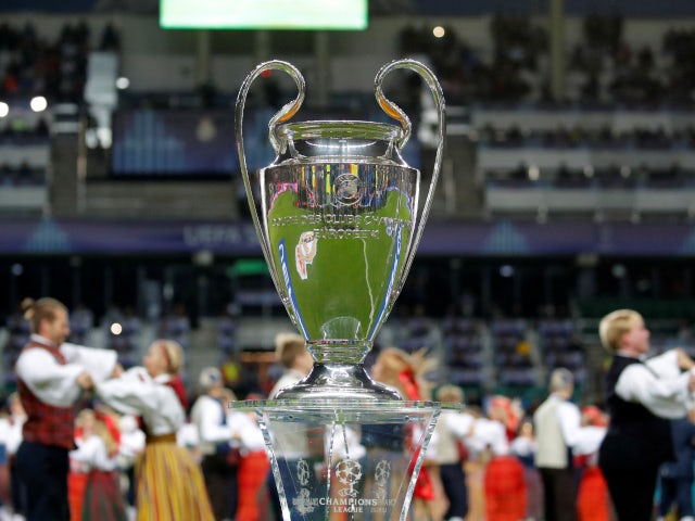 A generic image of the Champions League trophy on August 15, 2018