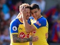 Southampton striker Danny Ings celebrates scoring during his side's Premier League clash with Crystal Palace on September 1, 2018