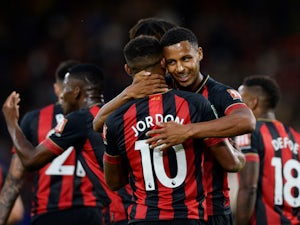 Lys Mousset celebrates scoring during the EFL Cup second-round game between Bournemouth and MK Dons on August 28, 2018