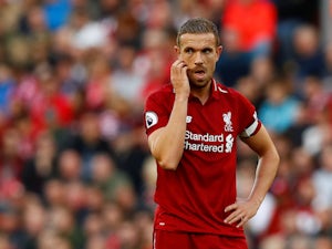 Liverpool captain Jordan Henderson in action during the Premier League clash with Brighton & Hove Albion on August 25, 2018