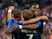 Kylian Mbappe celebrates scoring France's first goal against Netherlands with Paul Pogba and Antoine Griezmann on September 9, 2018