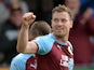 Ashley Barnes celebrates scoring the fourth goal during the Premier League game between Burnley and Bournemouth on September 22, 2018