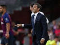 Ernesto Valverde watches on during the Champions League group game between Barcelona and PSV Eindhoven on September 18, 2018