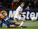 Gareth Bale in action for Tottenham Hotspur against Inter Milan in October 2010