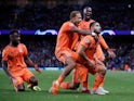 Lyon's Nabil Fekir celebrates scoring against Manchester City in their Champions League clash on September 19, 2018