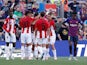 Athletic Bilbao celebrate opening the scoring against Barcelona on September 29, 2018