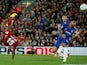 Liverpool striker Daniel Sturridge scores during his side's EFL Cup clash with Chelsea on September 26, 2018