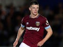 Declan Rice in action for West Ham United in the EFL Cup on August 28, 2018