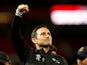Frank Lampard celebrates after the Rams win on penalties during the EFL Cup third-round game between Manchester United and Derby County on September 25, 2018