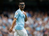 Ilkay Gundogan in action for Manchester City on August 19, 2018
