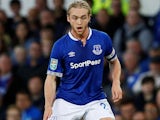 Tom Davies in action for Everton in the EFL Cup on August 29, 2018