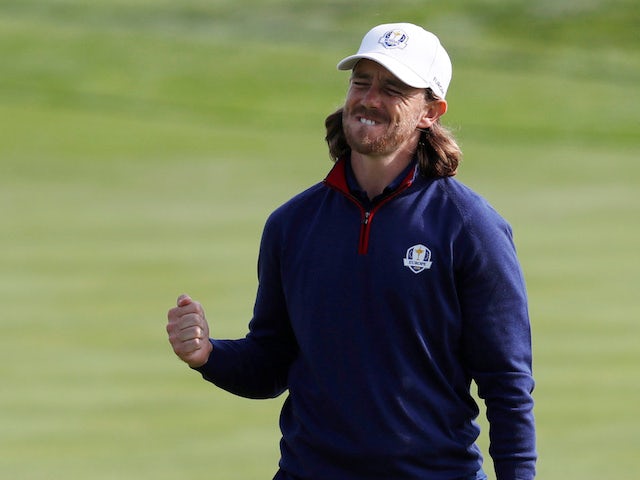 Tommy Fleetwood in action during day one of the Ryder Cup on September 28, 2018