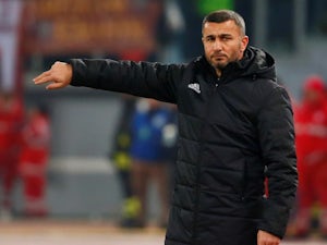 Qarabag boss Gurban Gurbanov watches on during a Europa League clash in December 2017