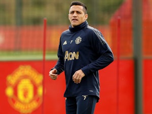 Alexis Sanchez during a Manchester United training session on October 1, 2018