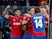 CSKA Moscow players celebrate after opening the scoring against Real Madrid in their Champions League clash on October 2, 2018