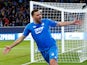 Hoffenheim forward Ishak Belfodil celebrates opening the scoring in his side's Champions League clash with Manchester City on October 2, 2018