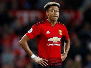A suspicious-looking Jesse Lingard in action for Manchester United on August 27, 2018