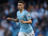 Phil Foden in action for Manchester City on September 29, 2018
