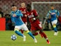 Liverpool winger Sadio Mane is chased by Napoli's Jose Callejon during their Champions League clash on October 3, 2018