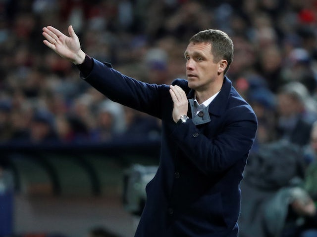 CSKA Moscow manager Viktor Goncharenko pictured on April 12, 2018