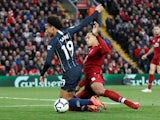 Virgil van Dijk fouls Leroy Sane in Liverpool's goalless Premier League draw with Manchester City on October 7, 2018
