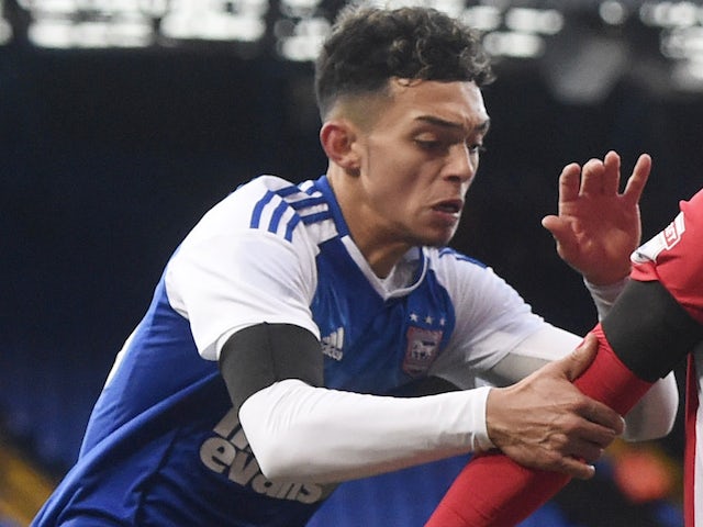 Andre Dozzell in action for Ipswich Town in January 2017