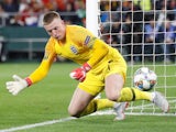Jordan Pickford in action during the Nations League game between Spain and England on October 15, 2018