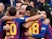Barcelona players celebrate Luis Suarez's goal in El Clasico against Real Madrid on October 28, 2018