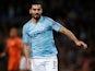 Ilkay Gundogan in action for Manchester City on September 19, 2018