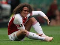 Matteo Guendouzi goes down during the Europa League group game between Sporting Lisbon and Arsenal on October 25, 2018