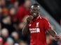 Sadio Mane gets the fourth during the Champions League game between Liverpool and Red Star on October 24, 2018