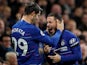 Alvaro Morata and Eden Hazard celebrate during the Premier League game between Chelsea and Crystal Palace on November 4, 2018