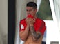 James Rodriguez in action during a Bayern Munich training session on August 3, 2018
