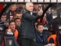 Jose Mourinho gestures during the Premier League game between Bournemouth and Manchester United on November 3, 2018