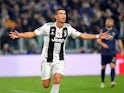 Cristiano Ronaldo celebrates scoring the opener for Juventus in their Champions League clash with Manchester United on November 7, 2018