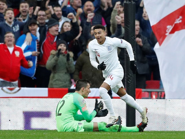 Jesse Lingard equalises during the Nations League group game between England and Croatia on November 18, 2018