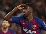 Ousmane Dembele in action for Barcelona on September 18, 2018
