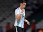 Ramiro Funes Mori celebrates scoring for Argentina on November 16, 2018