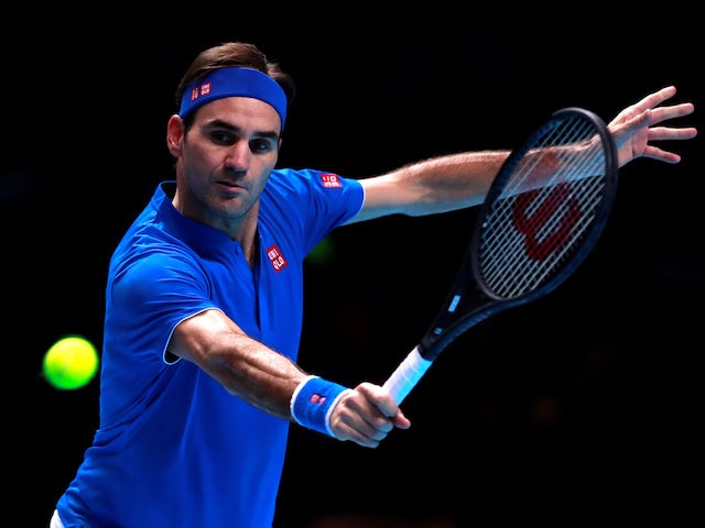 Roger Federer in action at the ATP Finals on November 13, 2018
