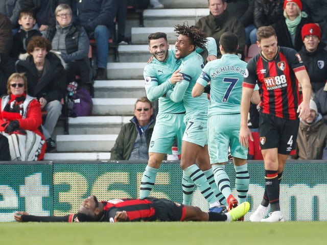 Bournemouth's Jefferson Lerma reacts to scoring an own goal against Arsenal on November 25, 2018