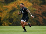 Nathan Hughes during an England training session on November 16, 2018